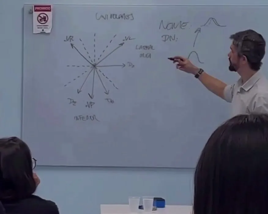 Dr. Marcel Maia ministrando aula de eletrocardiograma para estudantes de Medicina